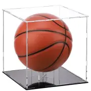 Enoin Glass Display Case, 10x10x10 inch, Clear Plastic Box for Hat Football B...