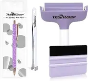 TECKWRAP Brayer Roller & Mat Tweezers Remover Set - Vinyl Pin Pen, Vinyl Squeegee, 4 PCS Set for Printmaking Rubber