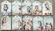fairy Junk Journal tag set handmade cardmaking journal tags ephemera 10 tag set