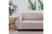 Sherwood Faux Linen Stretch Fit Couch Covers Rose 3 Seater