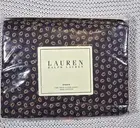 Lauren Ralph Lauren Studio One Twin Extra Deep Fitted Sheet Cotton Navy Paisley