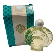 Avon Vintage 1990 SKIN SO SOFT BATH OIL 4.5 fl oz Sea Shell Glass Decanter w Box