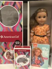 American Girl EVETTE PETERS 18" DOLL NEW IN BOX RETIRED & Accessories