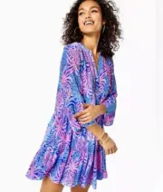Lilly Pulitzer Gabriel Tunic Dress NWT $198 Borealis Blue Tropic Down Low Size 6