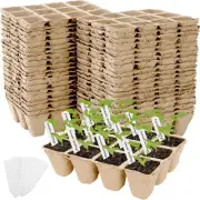 40 Pack Peat Pots Seed Starter Trays 480 Cells Germination Seedling Pots Organic