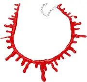 Generic Halloween Costume Accessory 30cm Blood Necklace Set Scary Torque Neck Chain