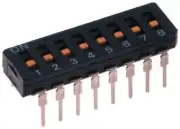 2x Omron DIP SWITCHES 5Pcs 24V DC 25mA 3-Way 3P Slide Actuator, Through Hole