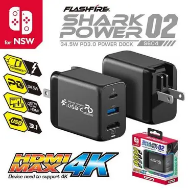 Flashfire Switch PD快充4K轉接器