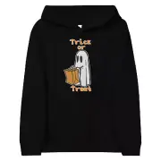 Halloween Trick or Treat Ghost Cute Kids fleece hoodie
