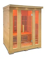 [ReGen8] Trio - 3 Person 2520W Infrared Sauna in Brown