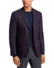 The Men's Store at Bloomingdale's Loro Piana Wool & Silk Fabric Textured Solid Unstructured Regular Fit Sport Coat