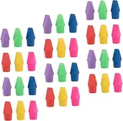 Gadpiparty 50Pcs Adorable Pencil Caps for Students Tpr Pencil Protectors Cartoon Pencil Extenders Cute Erasers for Classroom Use Friends and Classmates