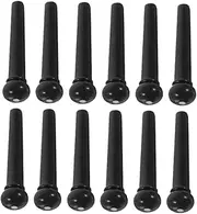 Kisangel 12pcs Acoustic Guitar Bridge Pins Replacement Durable String Pegs for Folk Guitar Easy to Install Stabilizes Strings Prevents Slipping Sound Quality