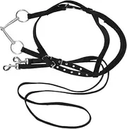 Kisangel Sturdy Nylon Horse Training Halter -Purpose Trail Reins Horse Rope Headstall Comfort Fit