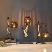 Creative African Tribal Lady Candle Holders Sets of 3,African Women Style C