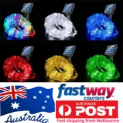 Solar LED Powered Fairy String Rope Strip Lights Waterproof Outdoor Garden Patio