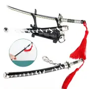 Demon Slayer Sanemi Sword Keychain Mini Nichirin Katana Keyring Fidget Toy 22cm