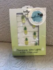 Pineapple Light Set Garden Party 15 Light String Wire Indoor Decor NEW 5 Foot