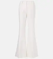 [Gabriela Hearst] Gabriela Hearst Rhein high-rise linen and wool-blend flared pants AU 8 white