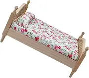 TOYANDONA 1:12 Scale Miniature Bed for Doll House Small House Miniature Furniture Decorative Ornament Suitable for Boys and Girls