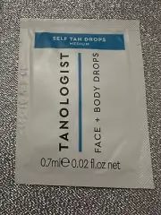 Tanologist face & body self tan drops tanning Shade medium summer skin
