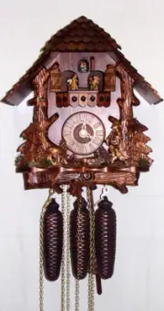 Cuckoo Clock Trunk, Group of Deers 5.8757.01.P NEW