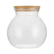 Lemon & Lime 1.6L Camden Drink/Water Glass Round Jug Jar Storage w/ Bamboo Lid