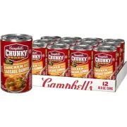 Campbell's Chunky Soup, Chicken & Sausage Gumbo, 18.8 Ounce Can - Pack of 12