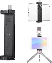 Labymos Smartphone Tablet Tr Mount Phone Holder Clamp Aluminum Alloy 12.5cm-23cm/4.92in-9.05in Adjuatable Width with Cold Shoe Mount 1/4in Threaded Holes Compatible with Smartphone 13/12/11