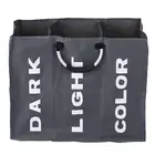 3-Section Large Foldable Oxford Laundry Basket Bag Dirty Clothes Storage S8L0