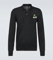 [Comme des Garcons Homme Deux] Comme des Garçons Homme Deux Wool jersey polo shirt AU 93 black