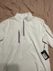 G Fore Men’s Daytona Pullover Quarter Zip White XL Oklahoma City Golf Country