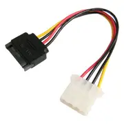 10Pcs 15 Pin Ide Male To 4 Pin Sata Female Molex Power Cable Length: 15.3Cm