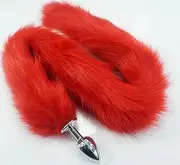 Anal Plug Sex Toys Vibrator 8 color For choose 78cm length long Tail Dia 27mm Anal Plug Metal Butt plug Role Play Flirting Fetish tail sex Toy