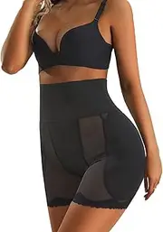 [COAIMANEY] Hip Butt Padded Shapewear for Women, High Waisted Butt Lifter Tummy Control Shapewear, Body Shaper Panty with Pads