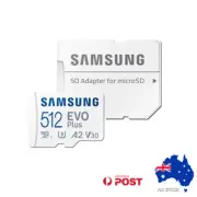 SAMSUNG MicroSD card 512GB Class 10 130MB/s Memory Card EVO Plus microSD TF Card
