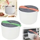 1Pc 2L Microwave Rice Cooker, Microwave Rice Steamer Pasta Cooker with Strainer