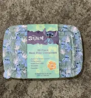 Disney Stitch 20 Piece Meal Prep Food Storage Containers BPA Free