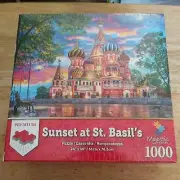 Springbok 1000 Piece Jigsaw Puzzle Sunset at St. Basil's - Made in USA Brand New