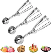 Cookie Scoop Set - Small/1 Tablespoon, Medium/2 Tablespoon, Large/3 Tablespoon
