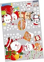 Alipis 1Set Removable Christmas Window Clings Festive Glass Stickers for Home Decor for Bedrooms Living Windows Holiday Decoration Accessories