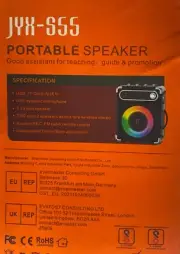 JYX-S55~ Portable Karaoke Speaker System W 2 Wireless Microphones, NEW!(Open bx)