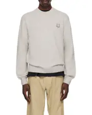 Maison Kitsuné Fox Head Patch Knitted Jumper S,XL,XXL White