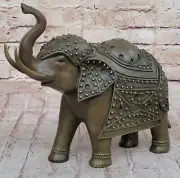 Elephant with Trunk Up Animal Sculpture Rembrandt Bugatti Statue Signed Gift