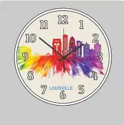 Louisville KY Wall Hanging Wall Clock art Time Piece City Skyline art