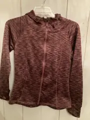 Spyder Active Women's Plum Tech Fleece Hoodie Full Zip Up Jacket, Size Med New