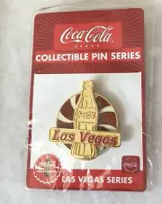 Coca-Cola Las Vegas Enamel Pin Rotating Wheel Bottle Collectible 2003
