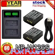 2 NP-W126 Battery +Dual Charger for Fujifilm NP-W126s FUJIFILM X-S10 XS10 Camera