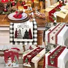 Linen Home Dining Table Cover Snowman Christmas Tablecloth