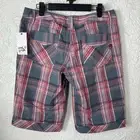 Volcom Poison Oak Plaid Bermuda Shorts NWT Size 9